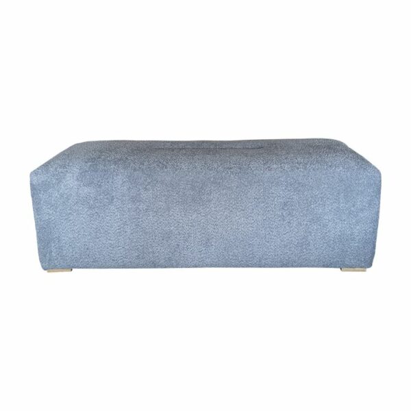 Boucle Fabric Bed End Stool in blue