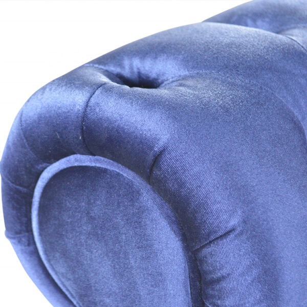 Luxury Fabric Chesterfield Oak Inner Frame Sectional Tufted Loveseat Sofa - Image 6