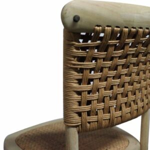 retro rattan back dining chair