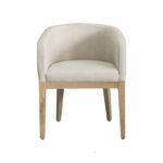 Beige Linen Accent Chair