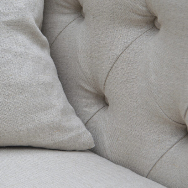 Morden Style Linen Upholstery Loveseat Couches - Image 4