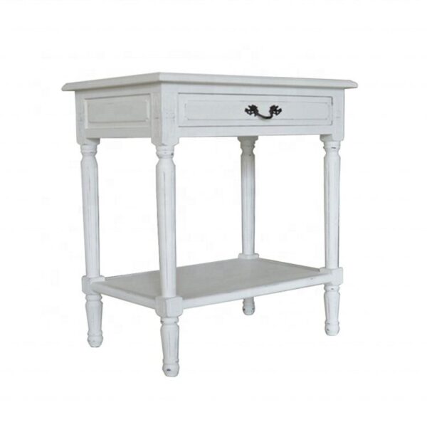 White Bedside Table