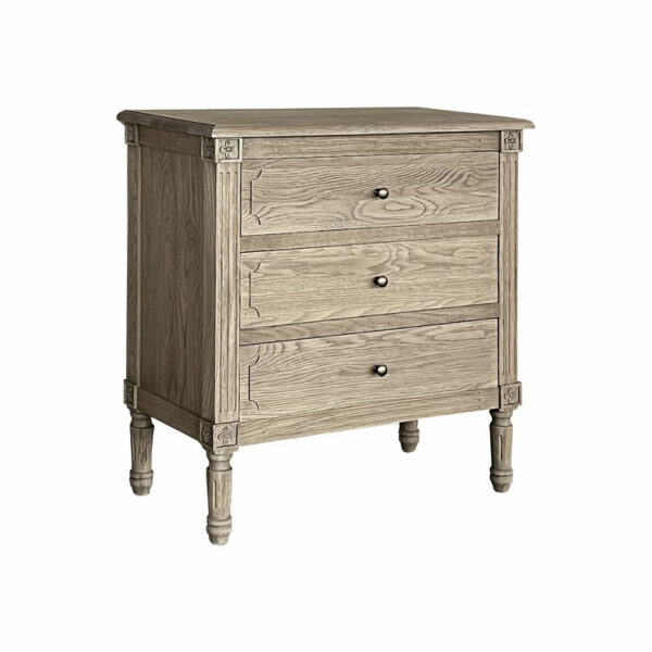 Wood Bedside Table With Drawers