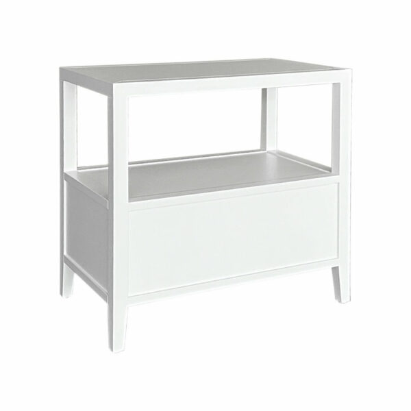 Modern White Bedside Table