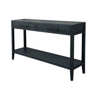 Modern Solid Wood Console Table with 2 Drawers and a lower shelf.