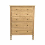 Solid Wood 5 Drawer Chest of Drawers