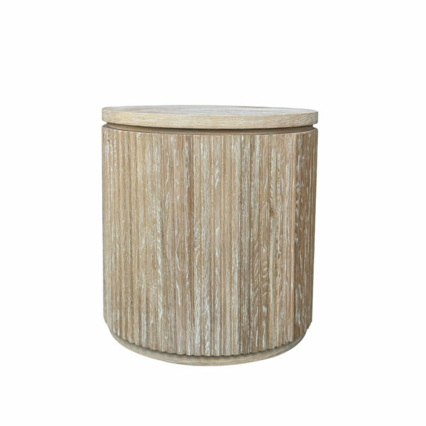 Round Wooden Side Tables for Living Room