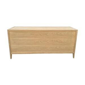 Image of a high-quality oak storage chest with a simple, rectangular design.