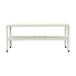 White Solid Wood Console Table