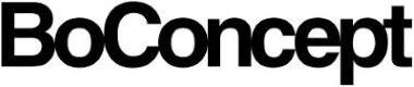 BoConcept logo in bold black on white, reflecting the modern elegance of 2025 oak dining furniture brands.