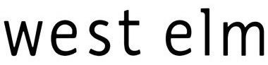 West elm" in minimalist black sans-serif font on white, reflecting a modern aesthetic.