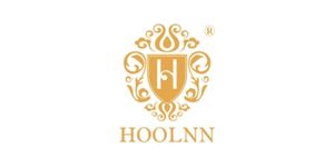 Elegant gold Hooln logo with intricate scrollwork, representing luxury home decor and premium design. Perfect for high-end interior branding and bespoke furnishings.