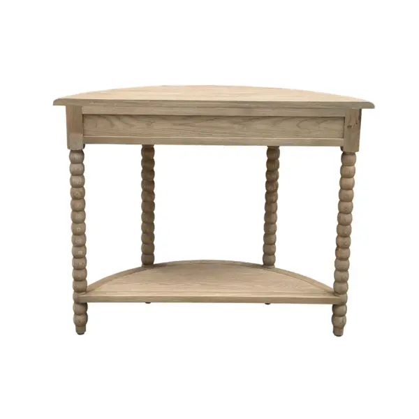 Weathered Oak Console Table Curved Console Table with Drawer