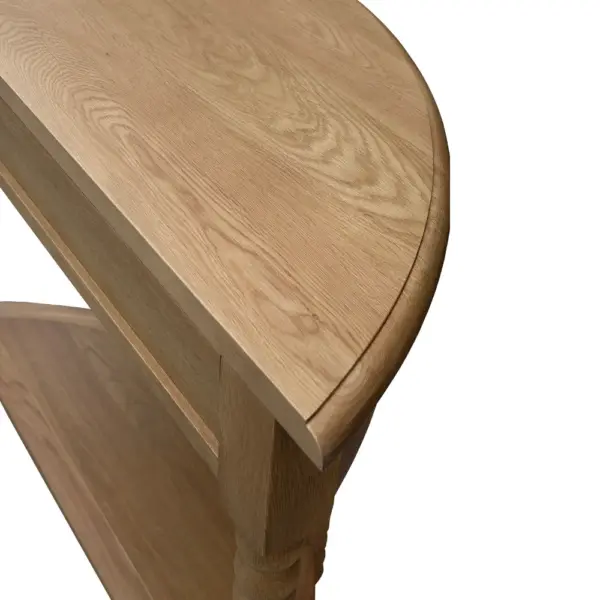 Hamptons Style Solid Oak Console Table with Shelf