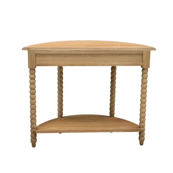 Hamptons Style Solid Oak Console Table with Shelf