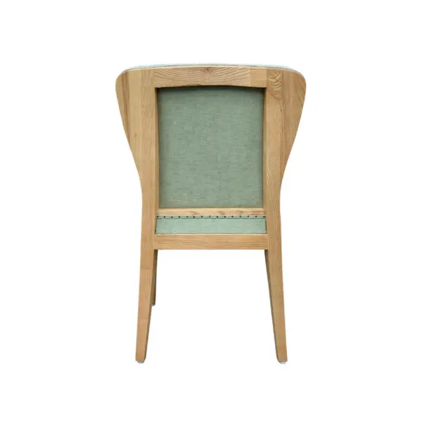 Nordic Luxury Solid Ash Wood Light Green Dining Chair for Home Use