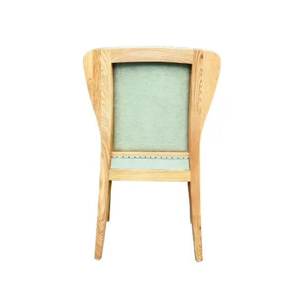Nordic Luxury Solid Ash Wood Light Green Dining Chair for Home Use