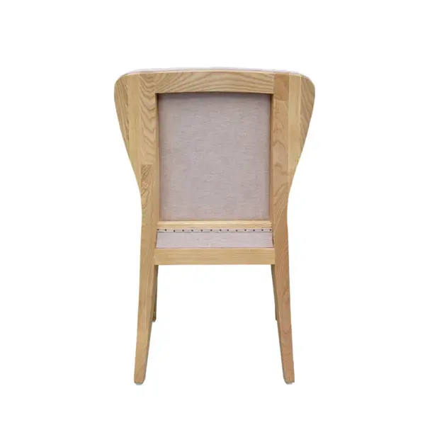 Ash Wood Pink Upholstered Dining Chair
