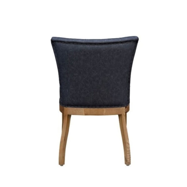 Elegant French style solid ash wood dining chair with tufted leather upholstery, perfect for sophisticated dining rooms. Crafted from high-quality ash wood with a plush leather seat for comfort and st.