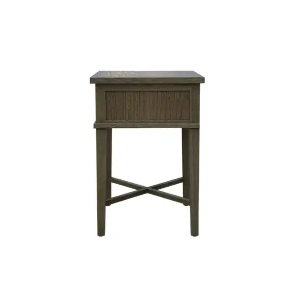Antique wooden side table with a drawer, perfect for small spaces and vintage decor. Crafted from durable wood, this elegant piece adds charm and functionality to any room.