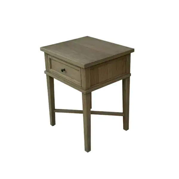 Antique wooden side table with a single drawer, perfect for small spaces and vintage decor. Crafted from durable wood with a natural finish, featuring a classic design and functional storage.