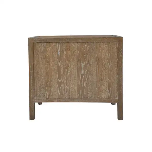 Classic French antique wooden nightstand made of solid oak, featuring a rustic finish, perfect for vintage bedroom decor and bedside storage.