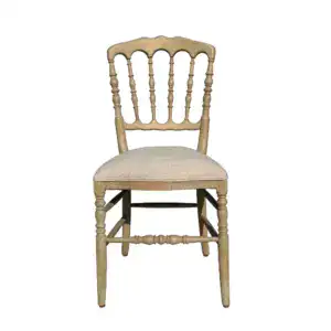 Antique style solid oak wood Regency dining chair with a cushioned seat and ornate spindle backrest, perfect for classic dining rooms and vintage interior decor.