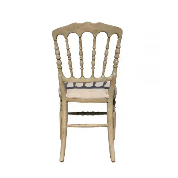 Antique solid oak wood Regency style dining chair with carved backrest and spindle design, perfect for classic dining rooms and vintage interior decor.